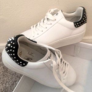Ash Move Studded Platform Sneaker size 40, White and black